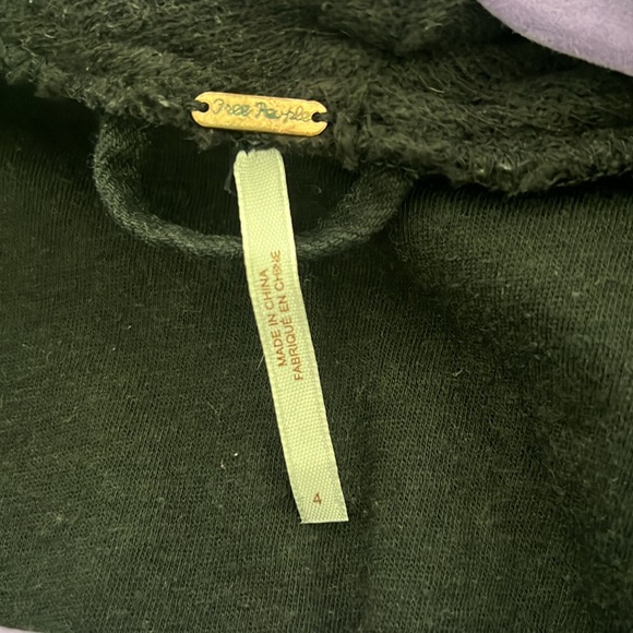 Free People Black Denim Jacket with Built in Scarf Size 4 - Picture 7 of 8